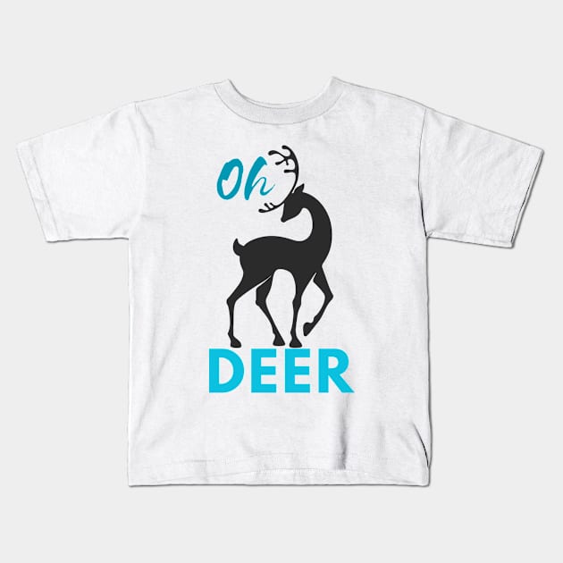 Oh Deer! Kids T-Shirt by AJDesignsstuff